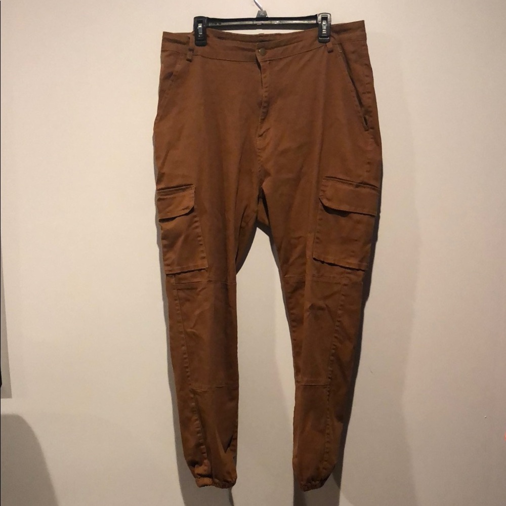 American Bazi Los Angeles Bronze Utility Cuffed Cargo Pants